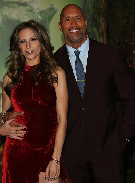 Dwayne Johnson and Lauren Hashian attend the premiere of Columbia Pictures' 'Jumanji: Welcome To The Jungle' | Image: Getty Images