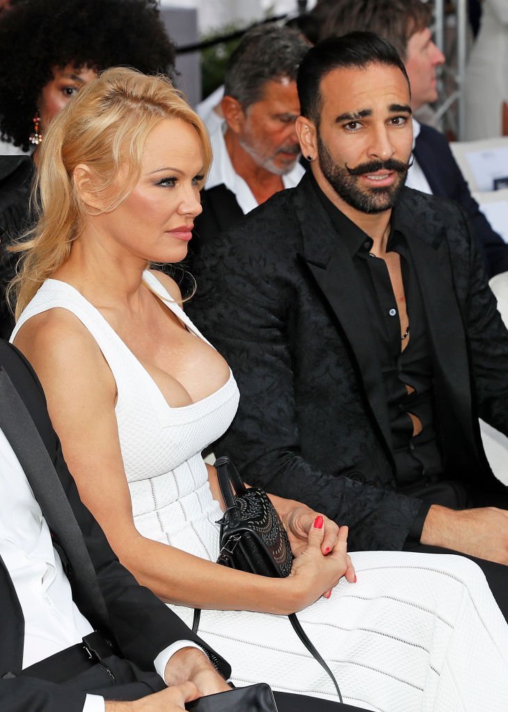 Pamela Anderson and Adil Rami attend Amber Lounge U*NITE Fashion Monaco 2019 at Le Meridien Beach Plaza Hotel | Getty Images