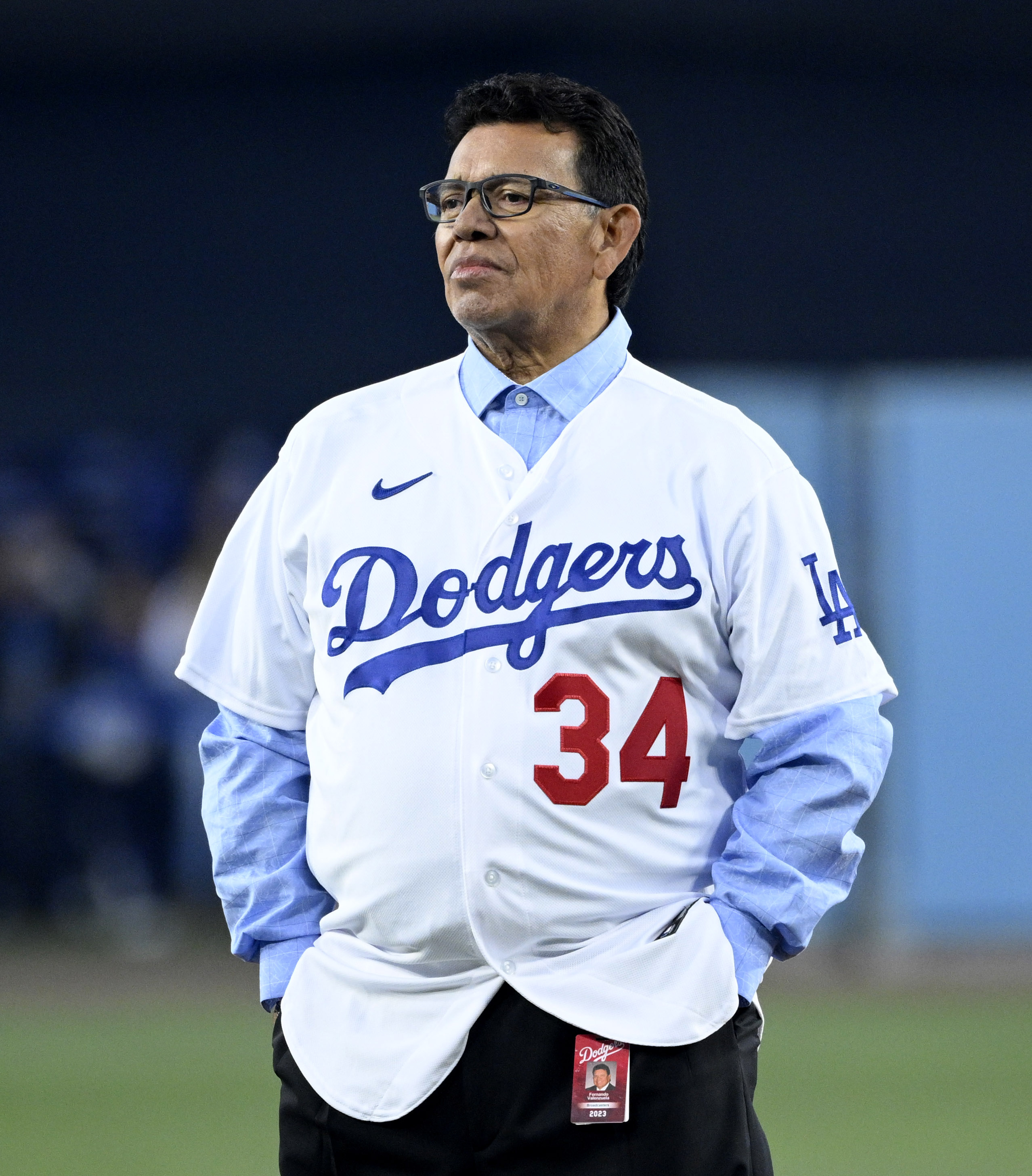 Fernando Valenzuela attends the Opening Day ceremonies before a baseball game between the Los Angeles Dodgers and the Arizona Diamondbacks at Dodger Stadium in Los Angeles on March 30, 2023 | Source: Getty Images