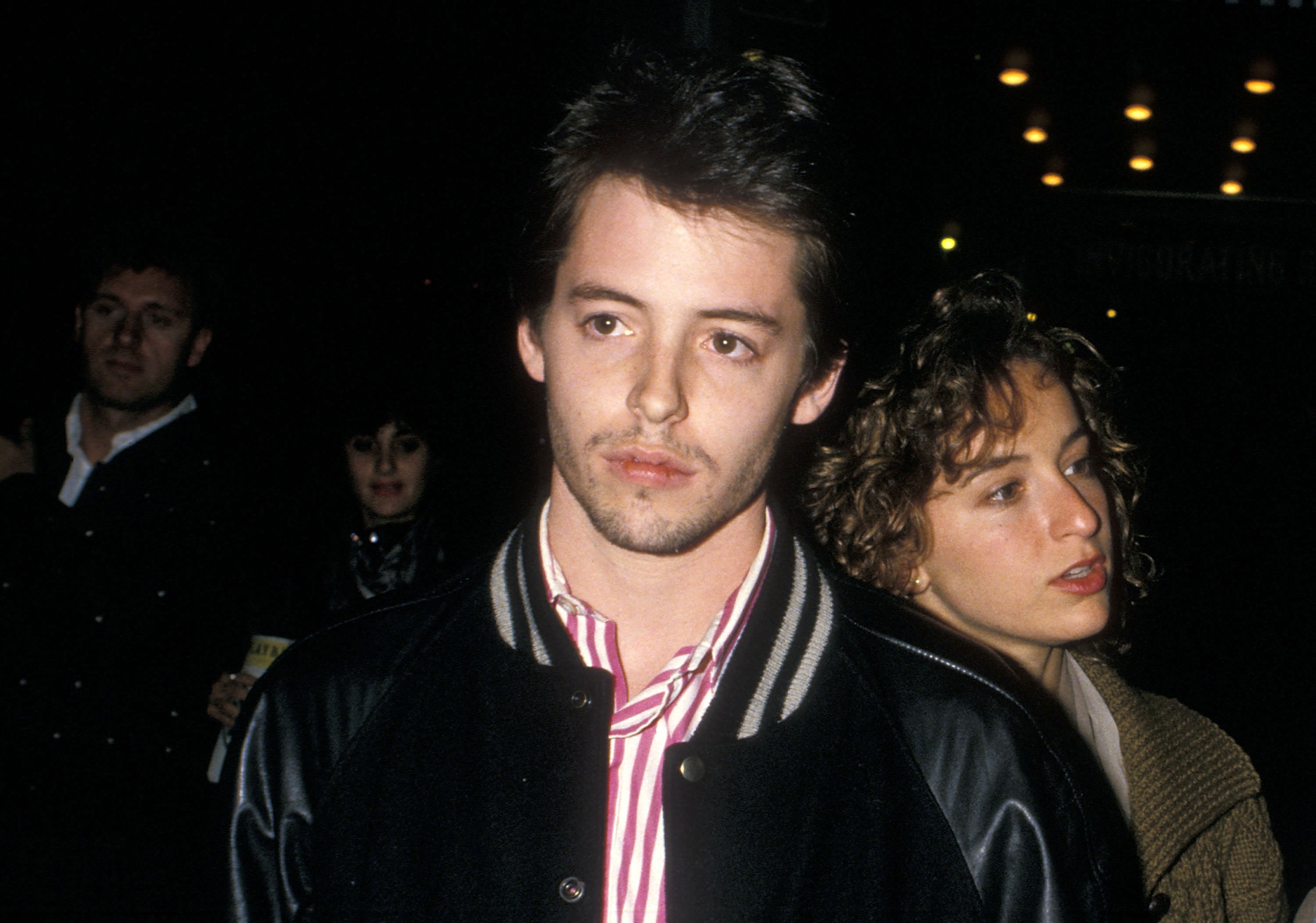 Matthew Broderick and Jennifer Grey at the Broadway performance of the play "Burn This" on November 3, 1987 | Source: Getty Images