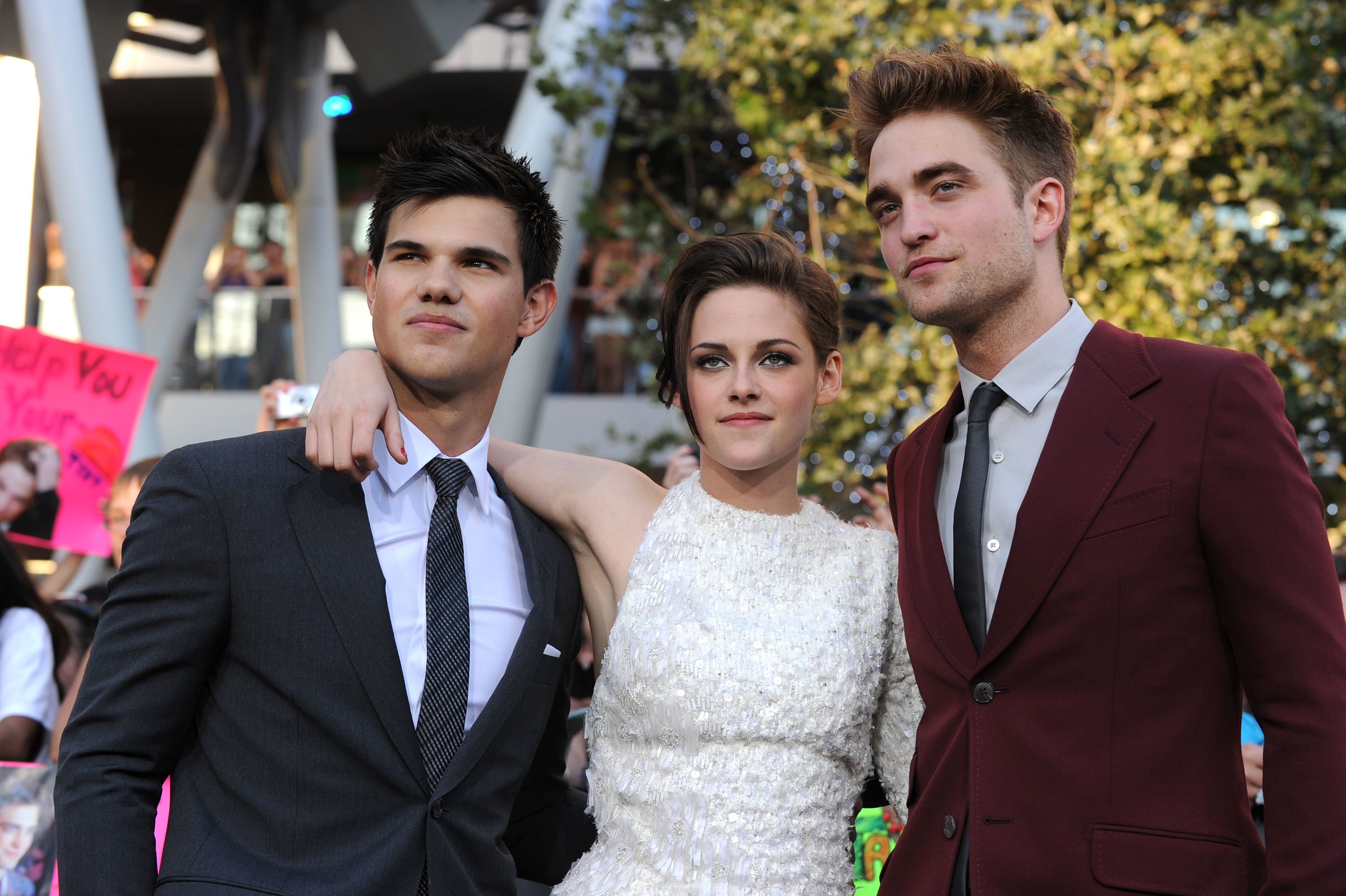Twilight stars, Taylor Lautner, Kristen Stewart and Robert Pattinson| Photo: GettyImages