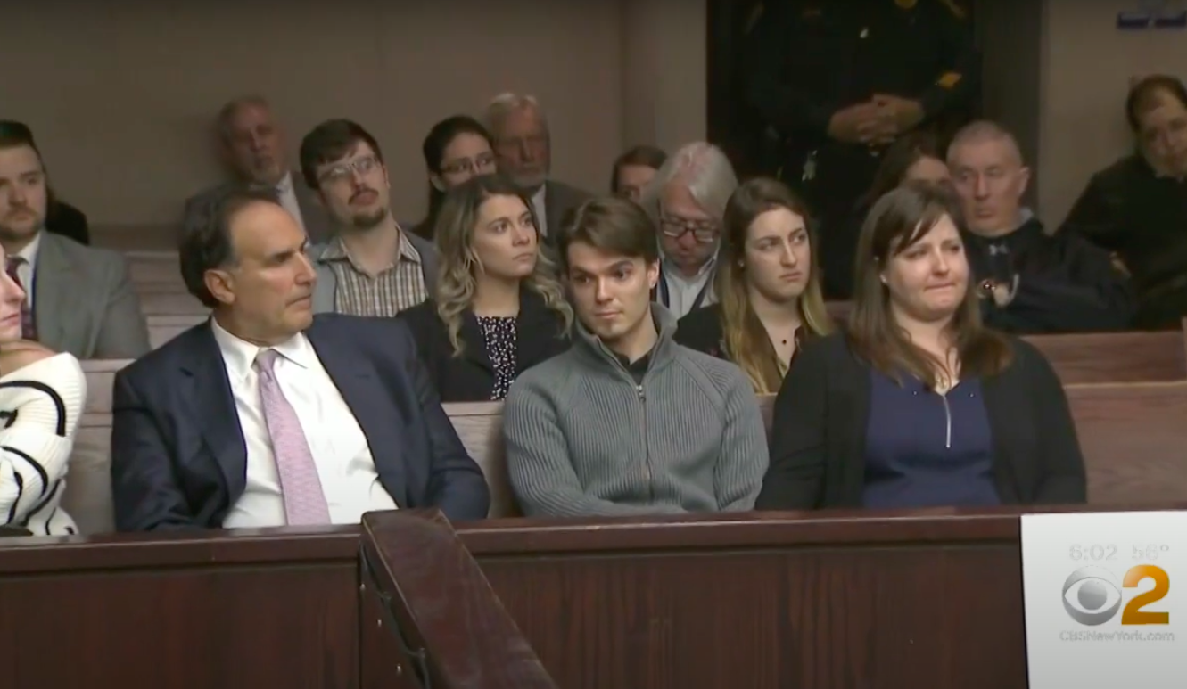 A screenshot of the Seeman family in court, posted on February 16, 2019 | Source: YouTube/CBS New York