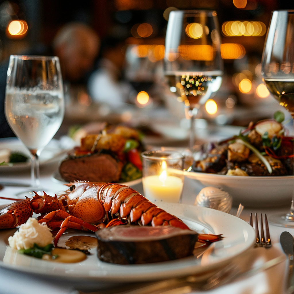 A plate of lobster and other expensive dishes | Source: Midjourney