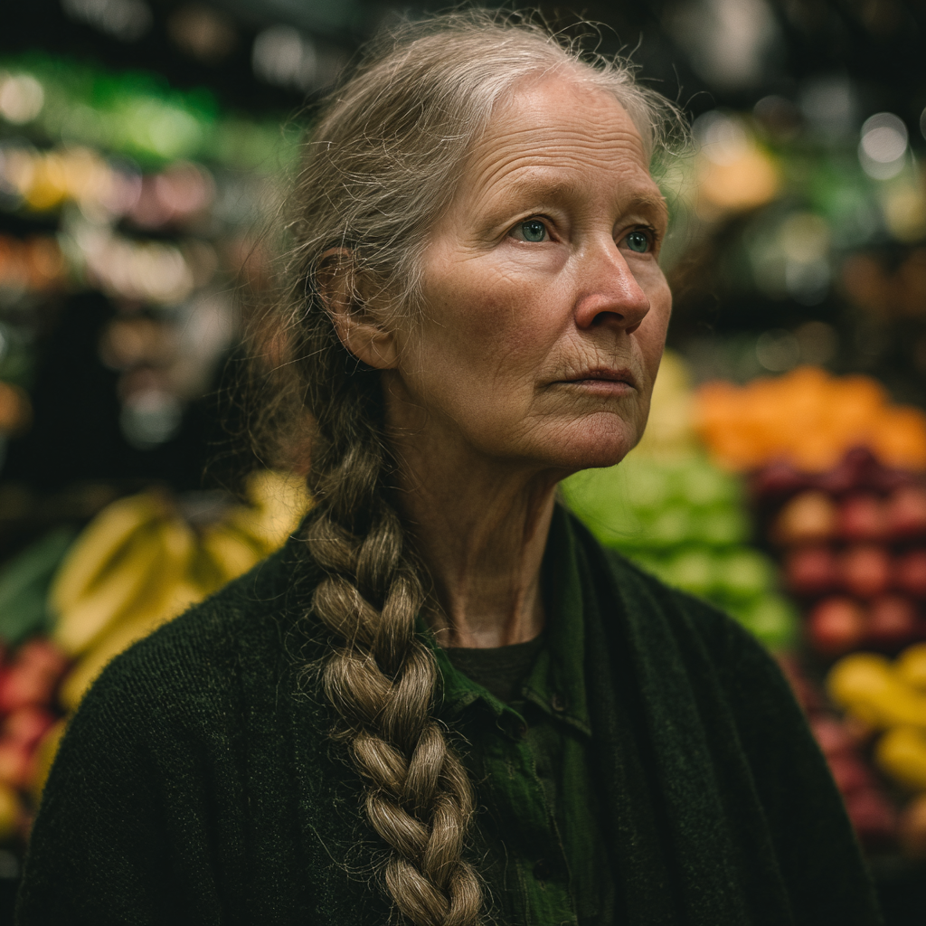 An emotional older woman | Source: Midjourney