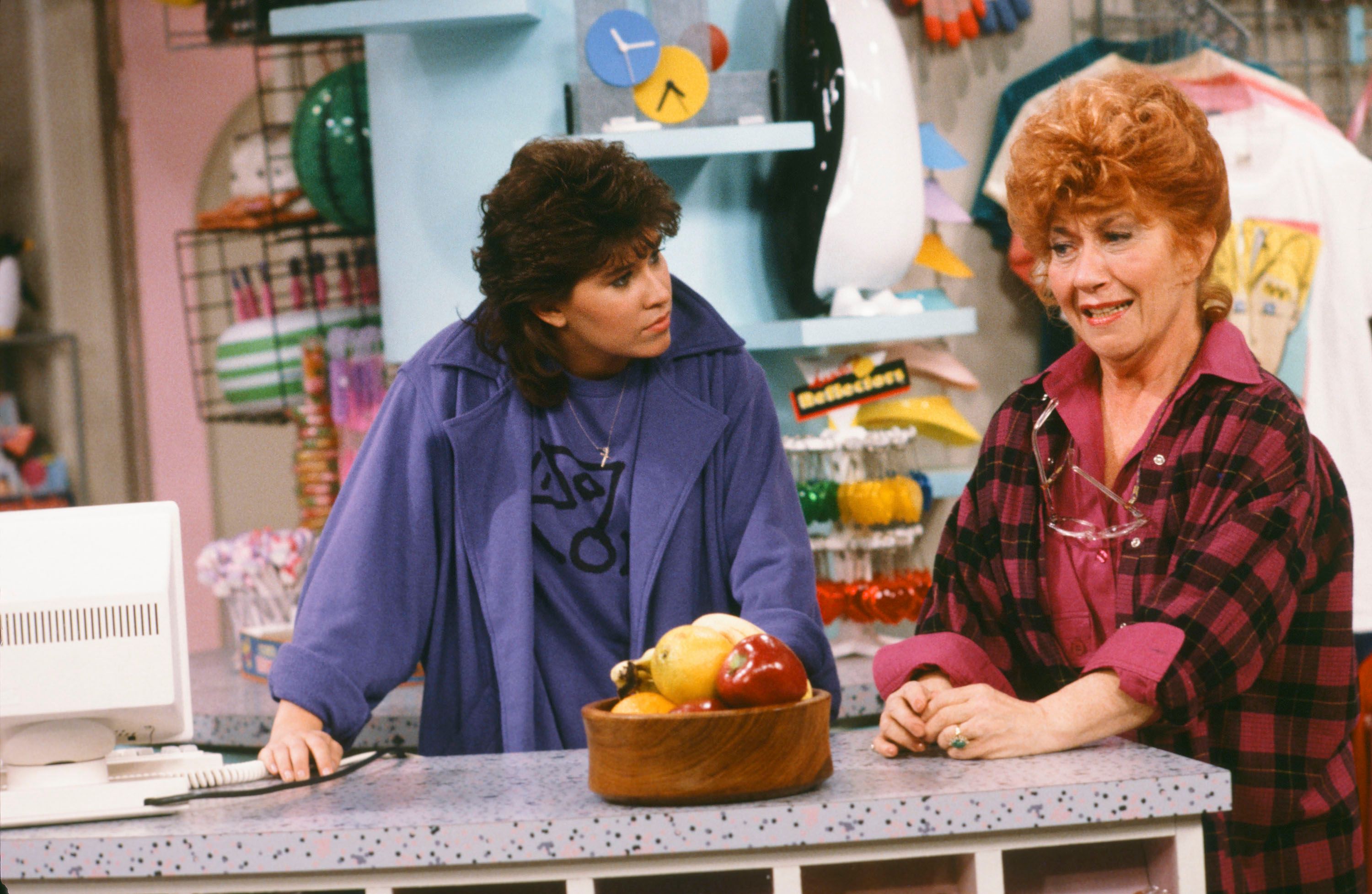 Nancy McKeon as Joanne 'Jo' Polniaczek and Charlotte Rae as Edna Garrett  in "The Facts of Life," Episode 9. | Source: Getty Images