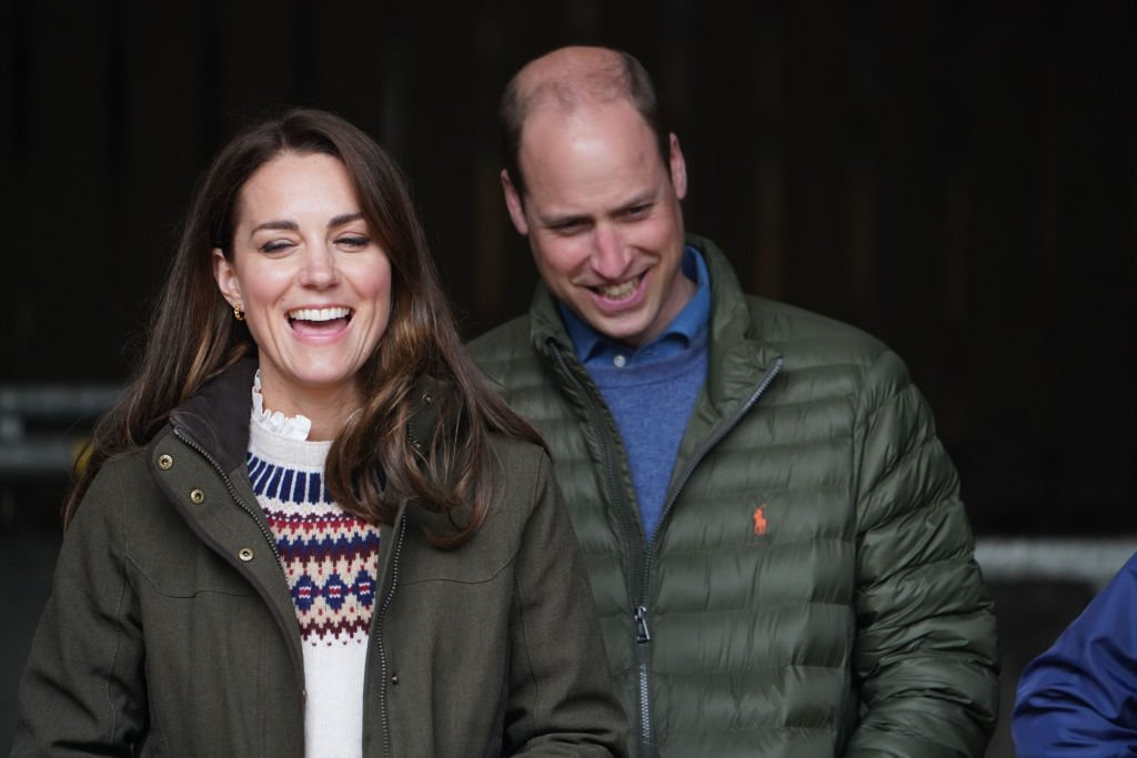 Prince William, Duke of Cambridge and Catherine, Duchess of Cambridge, during their visit to Manor Farm in Little Stainton, Durham on April 27, 2021 in Darlington, England. | Source: Getty Images