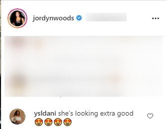 A fan's comment on Jordyn Woods' post on Instagram | Photo: Instagram/jordynwoods