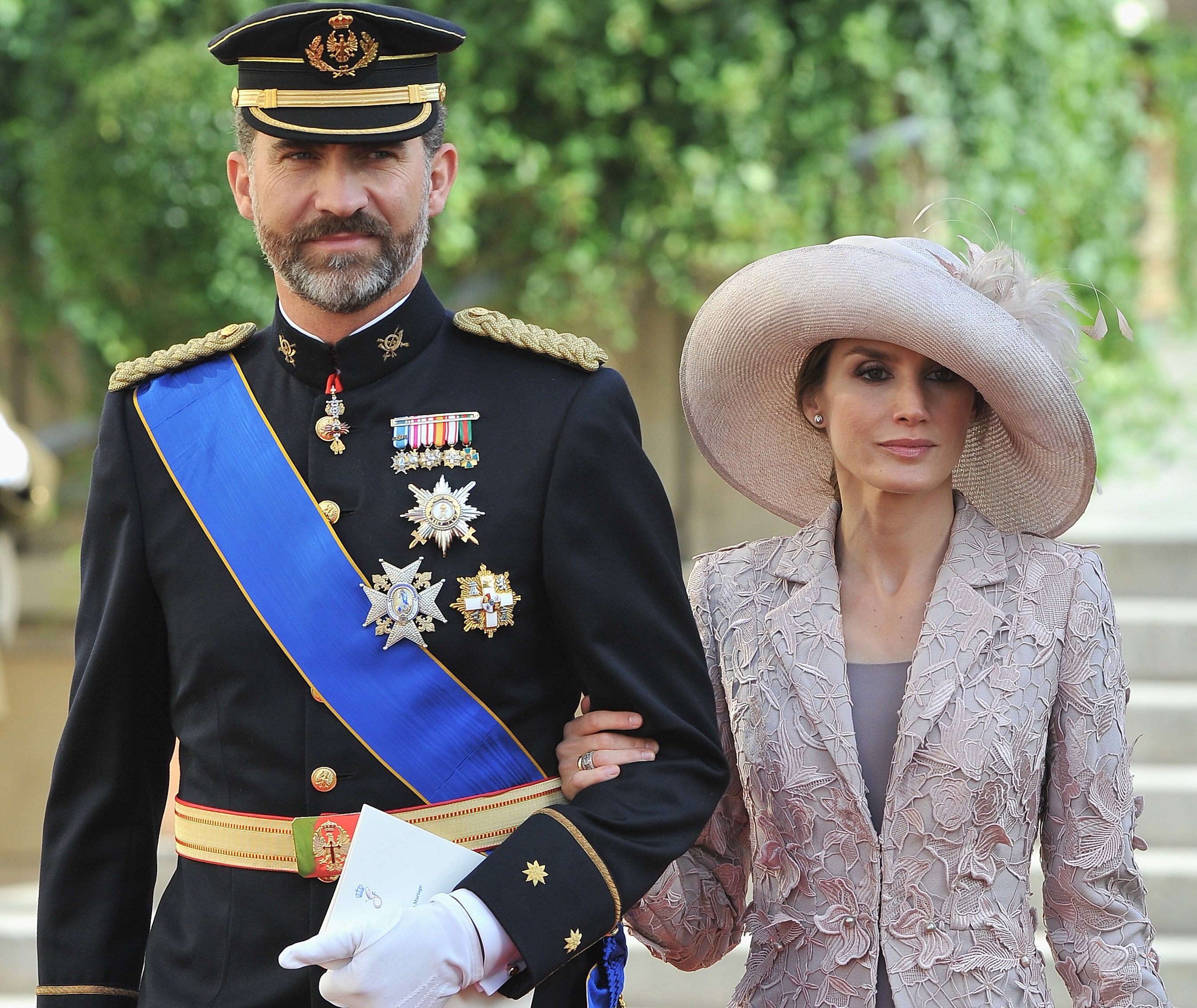 Don Felipe y doña Letizia tras la boda del príncipe Guillermo y Estefanía de Lannoy, el 20 de octubre de 2012 en Luxemburgo. | Foto: Getty Images