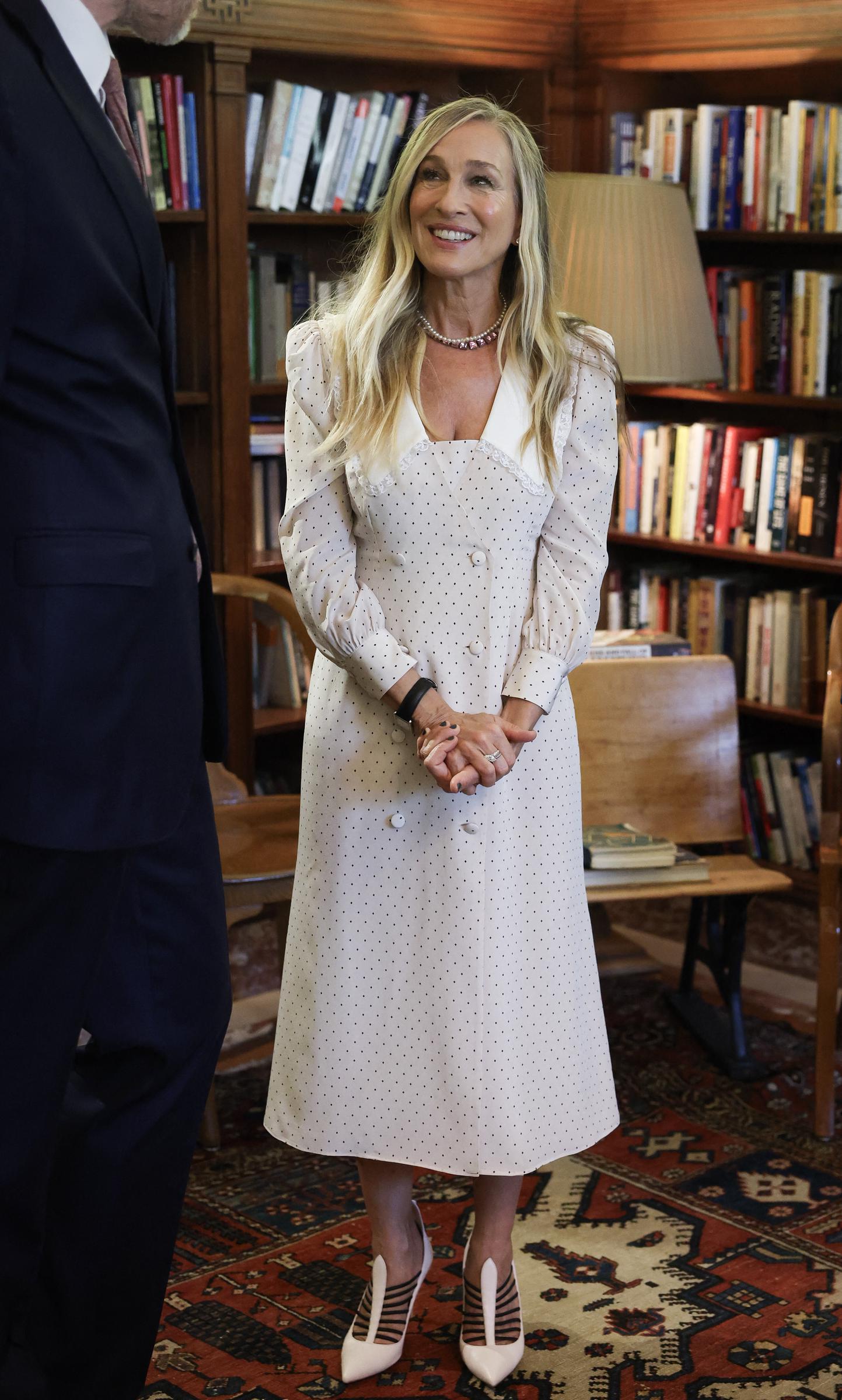 Sarah Jessica Parker attends a literary engagement at New York Public Library on day three of the State Visit of King Charles III and Queen Camilla to the United States of America, on 29 April 2026 in New York City. | Source: Getty Images