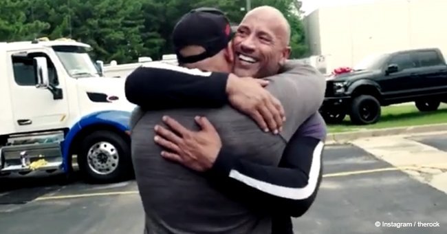 Dwayne Johnson surprised stunt-double cousin with a new truck 