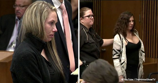 Woman laughing at victim's family in court, so judge jails her