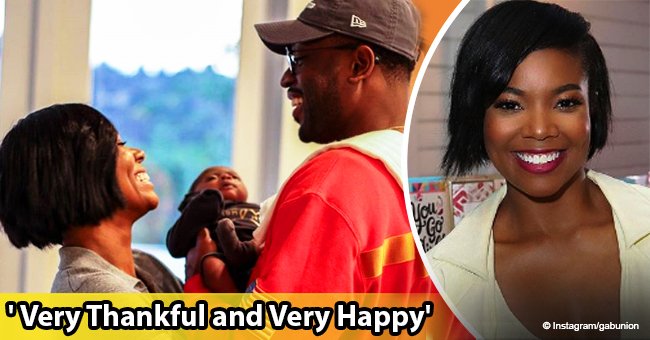 Gabrielle Union and Dwyane Wade are all smiles in photo on their first Thanksgiving  with daughter