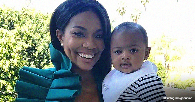 Gabrielle Union Takes Romper-Clad Daughter Kaavia to Work (Photo)