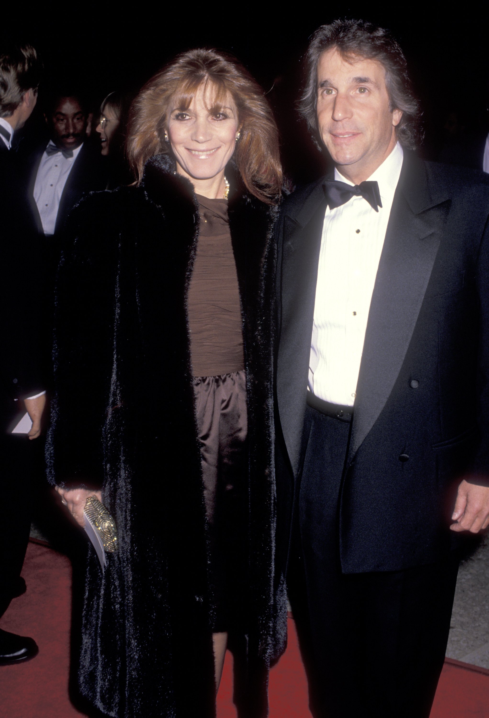 Henry Winkler and wife Stacey attend the "Family Business" Century City Premiere on December 13, 1989 at Cineplex Odeon Century Plaza Cinemas in Century City, California | Source: Getty Images 