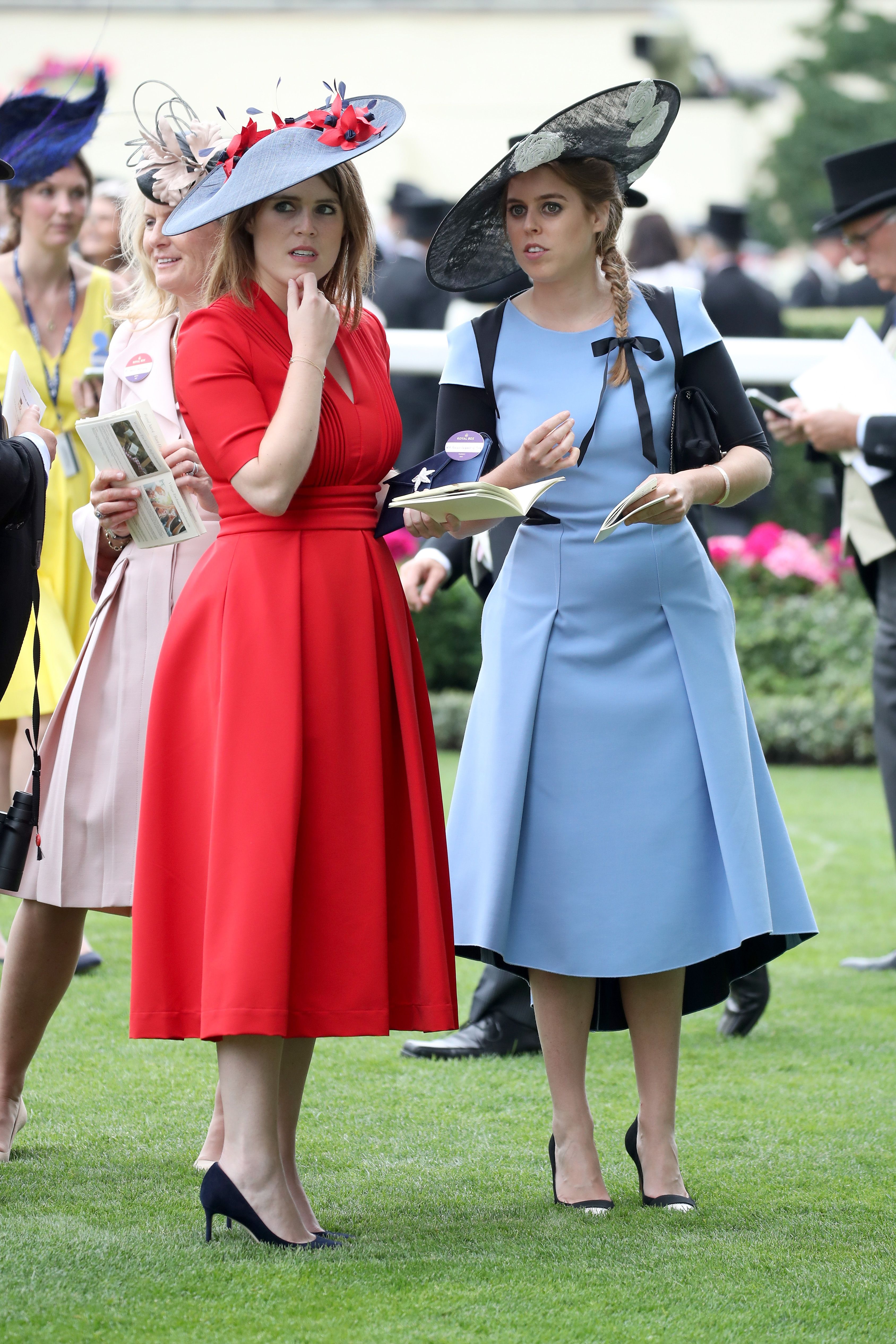 Princess Eugenie and Princess Beatrice of York at the Ascot Racecourse on June 22, 2017, in England | Photo: Chris Jackson/Getty Images