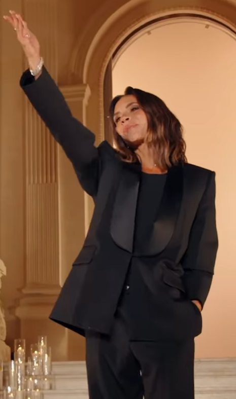 Victoria Beckham waves at the crowd during her fashion show in Paris, posted in September 2024 | Source: Instagram/victoriabeckham