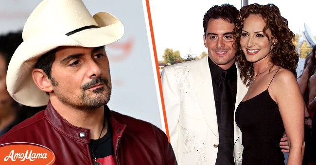 Portrait photo of Brad Paisley. [Left] | Brad Paisley with former lover Chely Wright [Right] | Photo: Getty Images