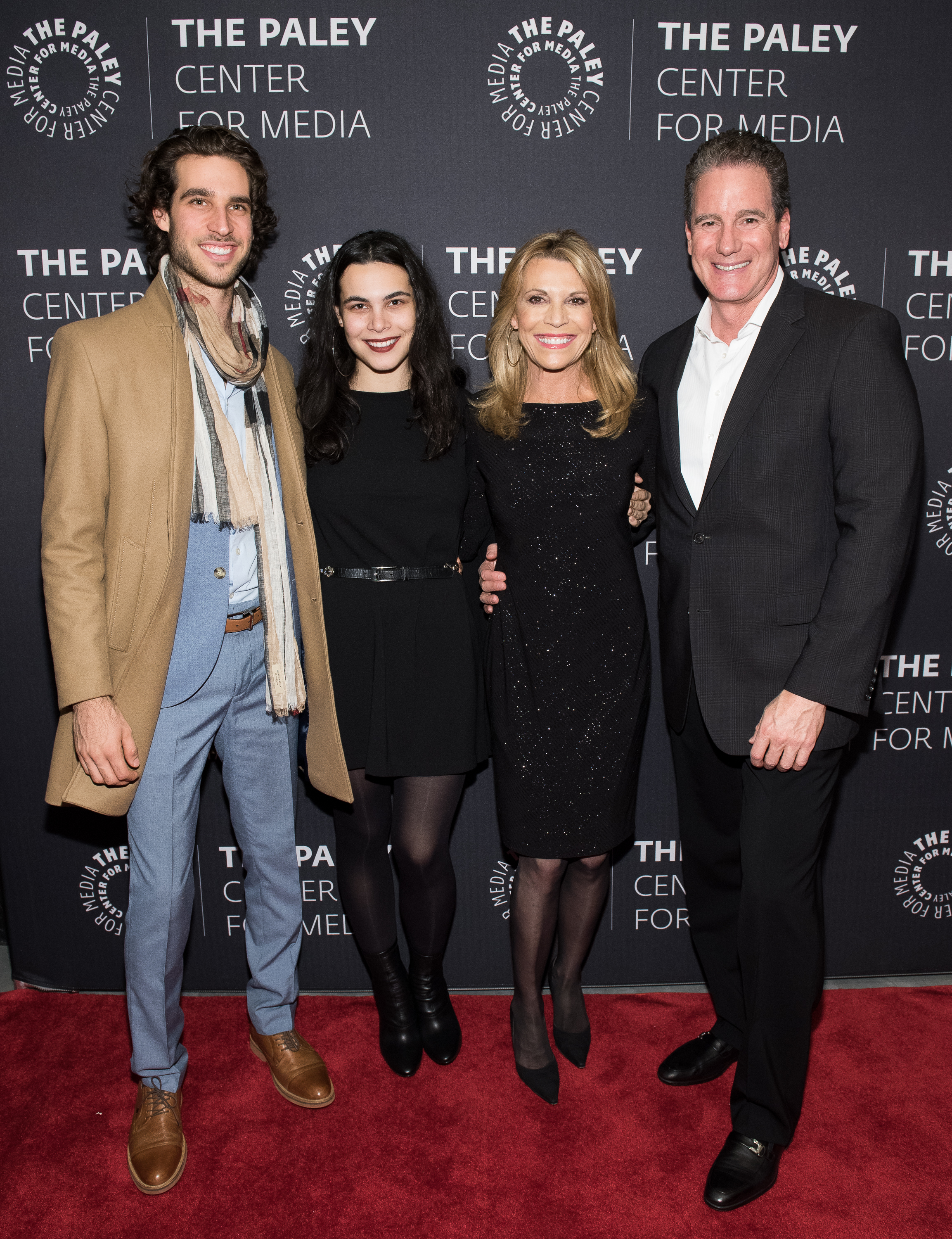 Nikko Santo Pietro, Gigi Santo Pietro, Vanna White, and George Santo Pietro attend The Paley Center For Media Presents: Wheel Of Fortune: 35 Years As America's Game at The Paley Center for Media on November 15, 2017 in New York City. | Source: Getty Images