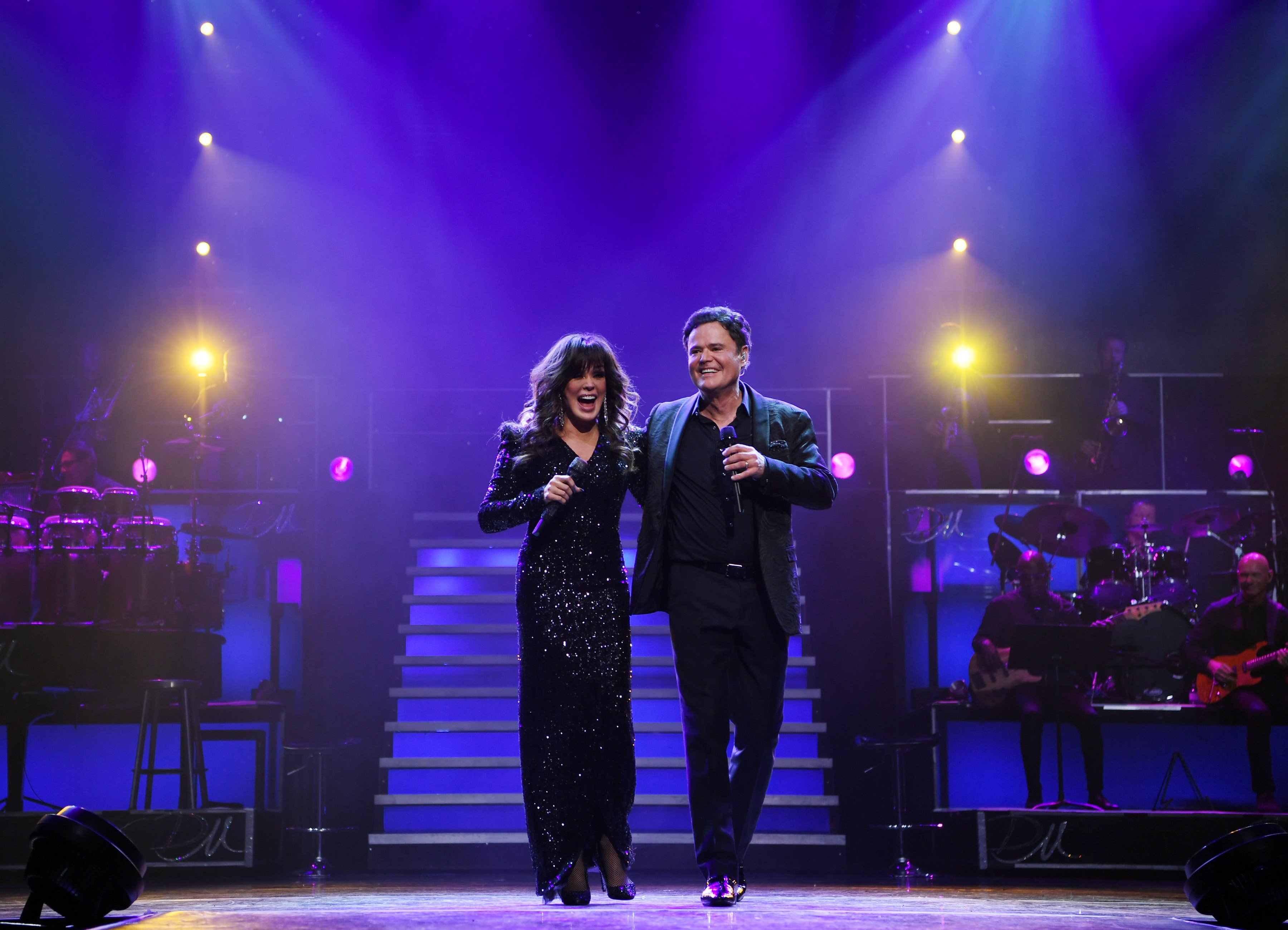 Donny Osmond & Marie Osmond during their final performance at Flamingo Las Vegas on November 16, 2019 in Las Vegas, Nevada | Source: Getty Images