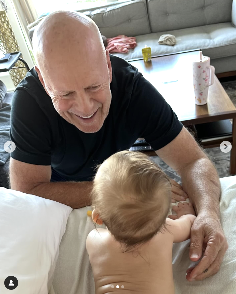 Bruce Willis with his granddaughter Louette, as seen in a post dated March 19, 2024 | Source: Instagram/demimoore