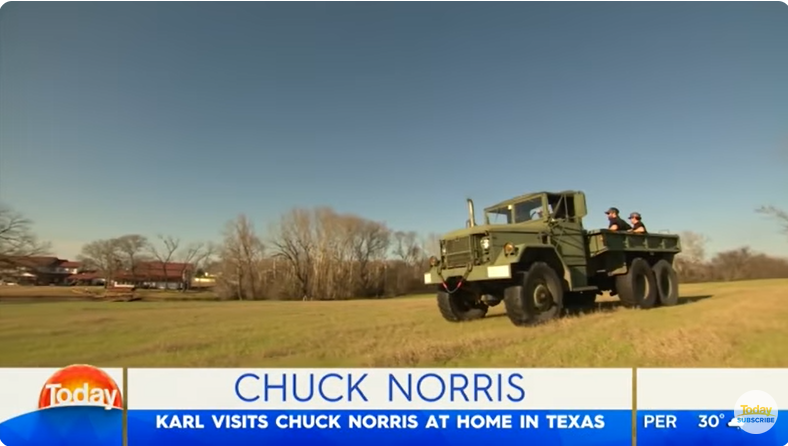 Chuck Norris' Texas ranch, from a video dated July 10, 2018 | Source: Youtube/@TodayShowAU