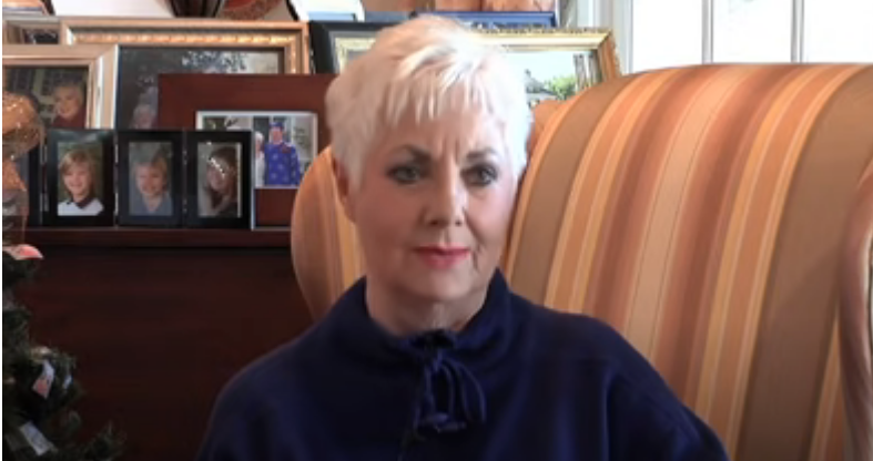 Actress Shirley Jones with photos of her family members in the background | Source: YouTube/Lisa Haisha