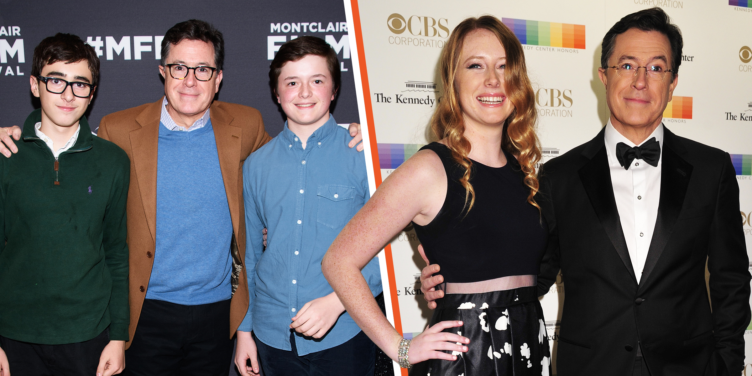 Stephen Colbert and his sons | Evelyn McGee Colbert and Stephen Colbert | Source: Getty Images