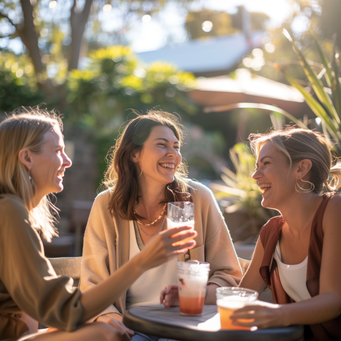 Three women spending time together | Source: Midjourney