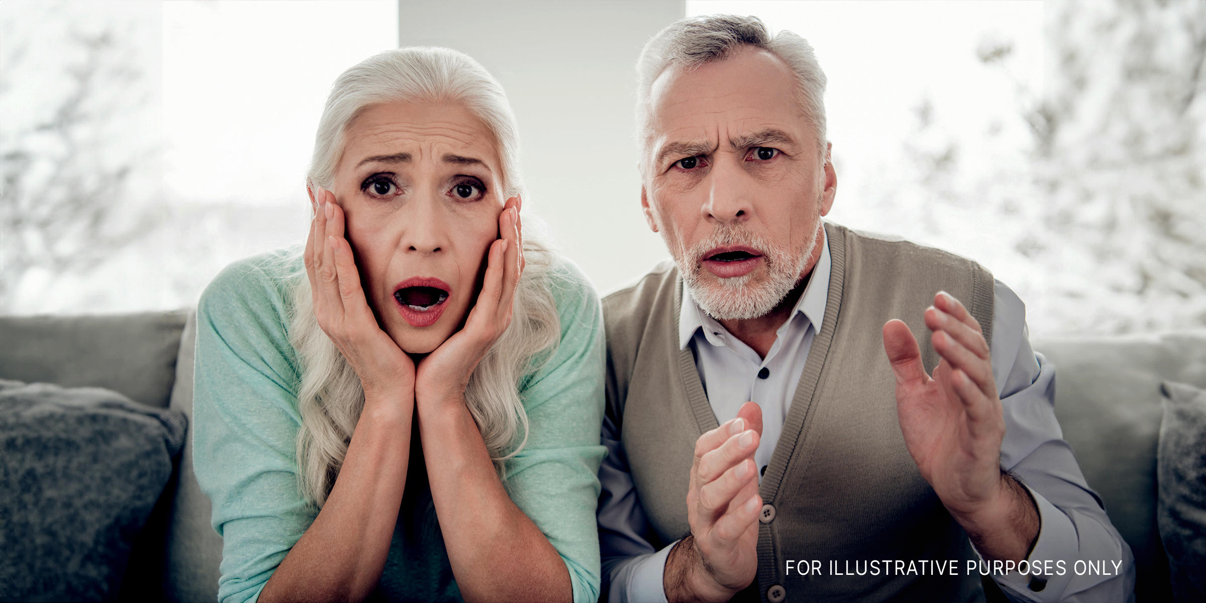 Shocked elderly couple | Source: Shutterstock