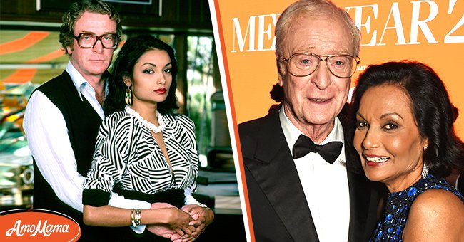 (L) Actor Michael Caine and wife Shakira Caine at their Beverly Hills Home on Davies Drive on January 16, 1984 in Beverly Hills, California. (R) Sir Michael Caine and Shakira Caine during the GQ Men Of The Year Awards 2016 after party at the Tate Modern on September 6, 2016 in London, England. / Source: Getty Images