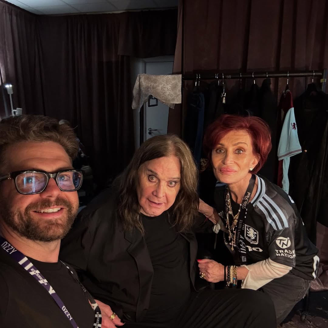 Ozzy and Sharon Osbourne with their son, Jack, from a post dated July 11, 2025. | Source: Instagram/jackosbourne