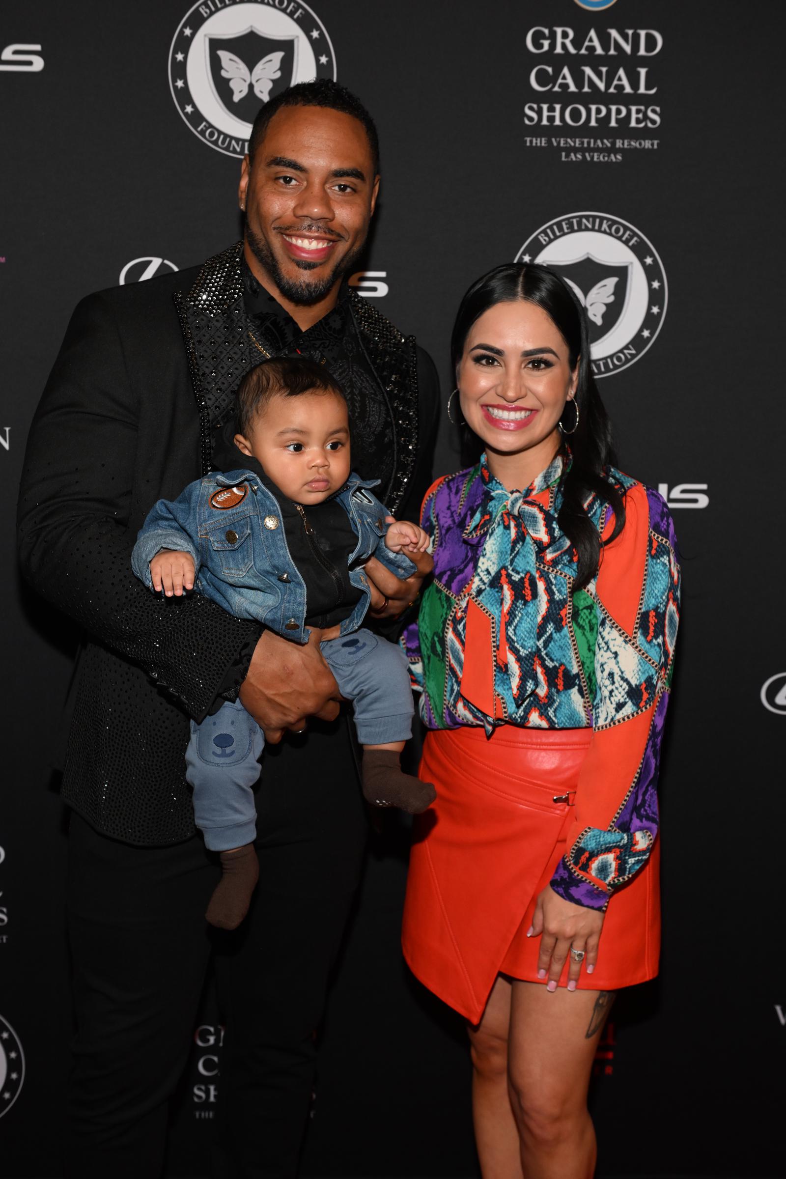 L-R) Rashad, Destiny, and Rashad Jennings Jr. attend the 23rd annual Off the Field Charity Fashion show on February 9, 2024, in Las Vegas, Nevada. | Source: Getty Images