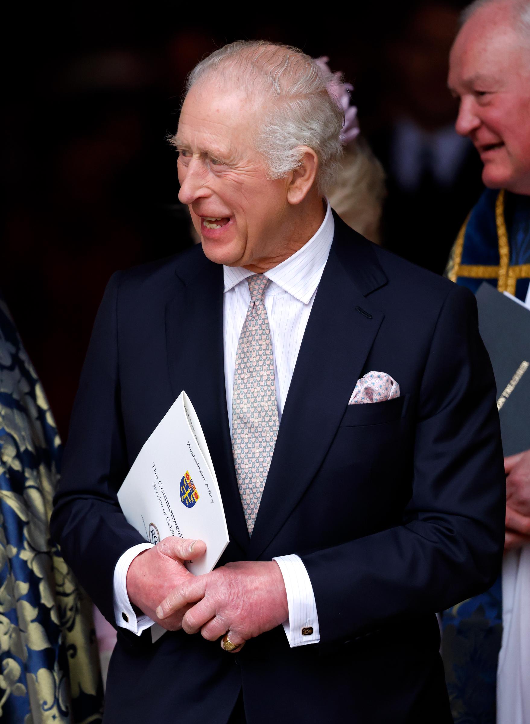 King Charles III attends the annual Commonwealth Day Service of Celebration at Westminster Abbey on March 10, 2025, in London, England | Source: Getty Images