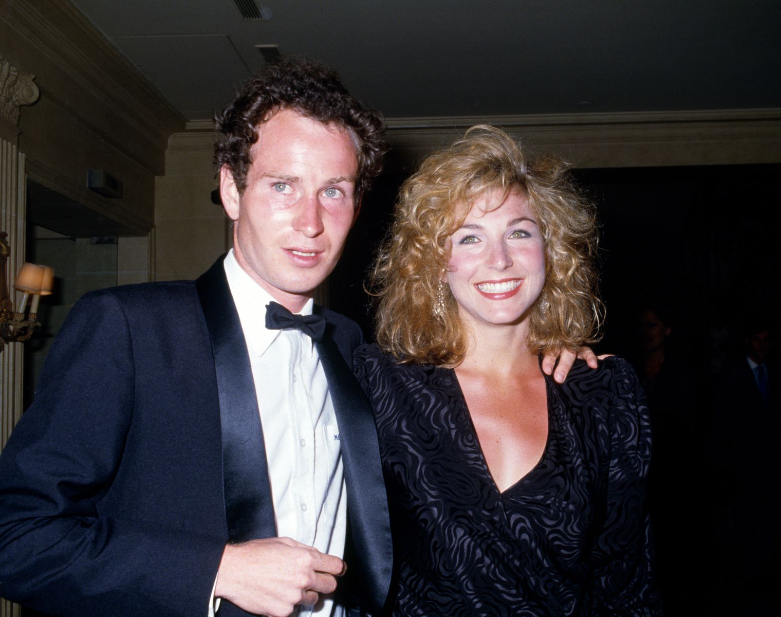 John McEnroe and Tatum O'Neal at the Players' Evening at the French Open Tennis Championships in 1985 | Source: Getty Images 