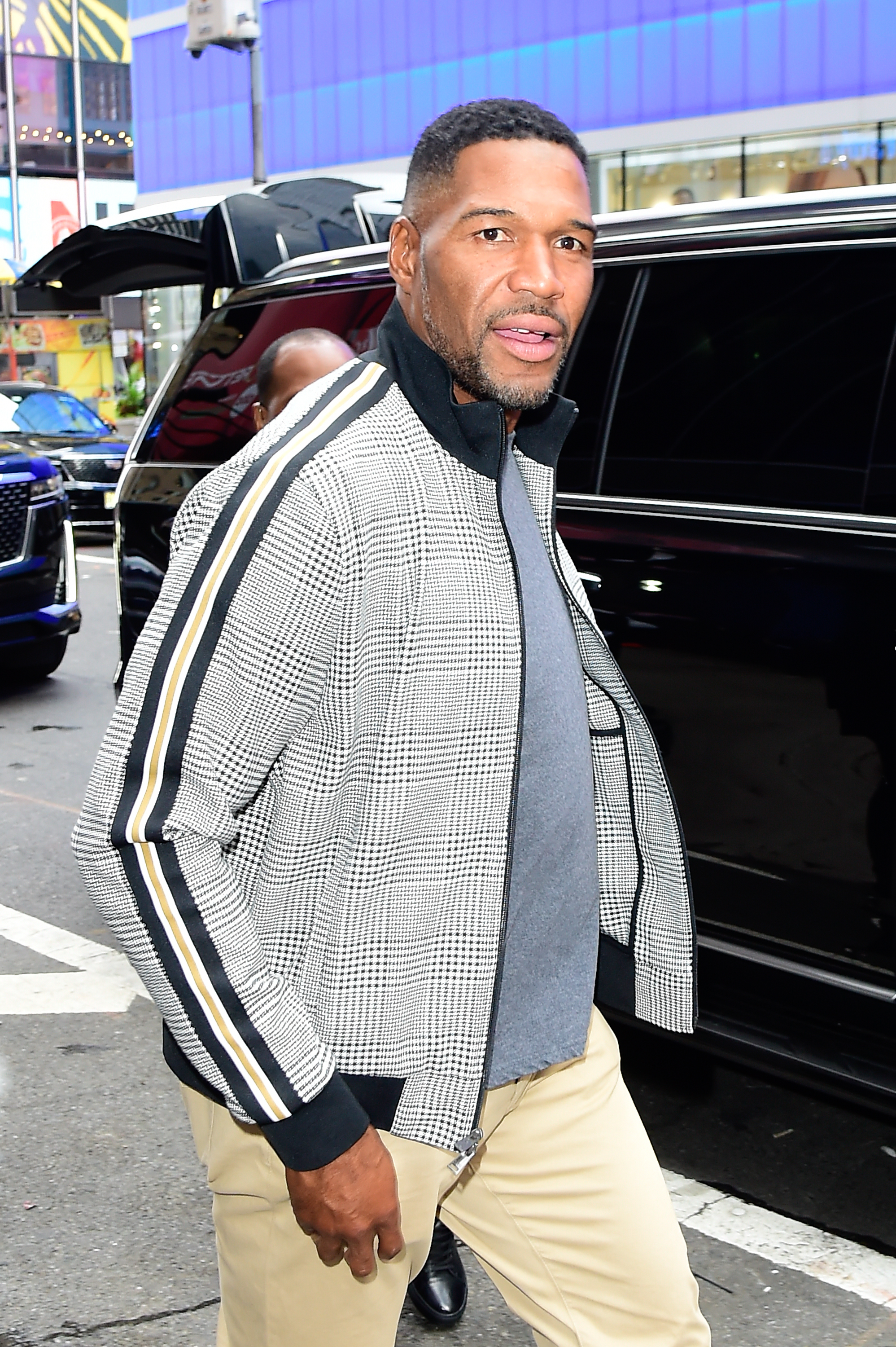 Michael Strahan seen in New York City on August 16, 2023 | Source: Getty Images