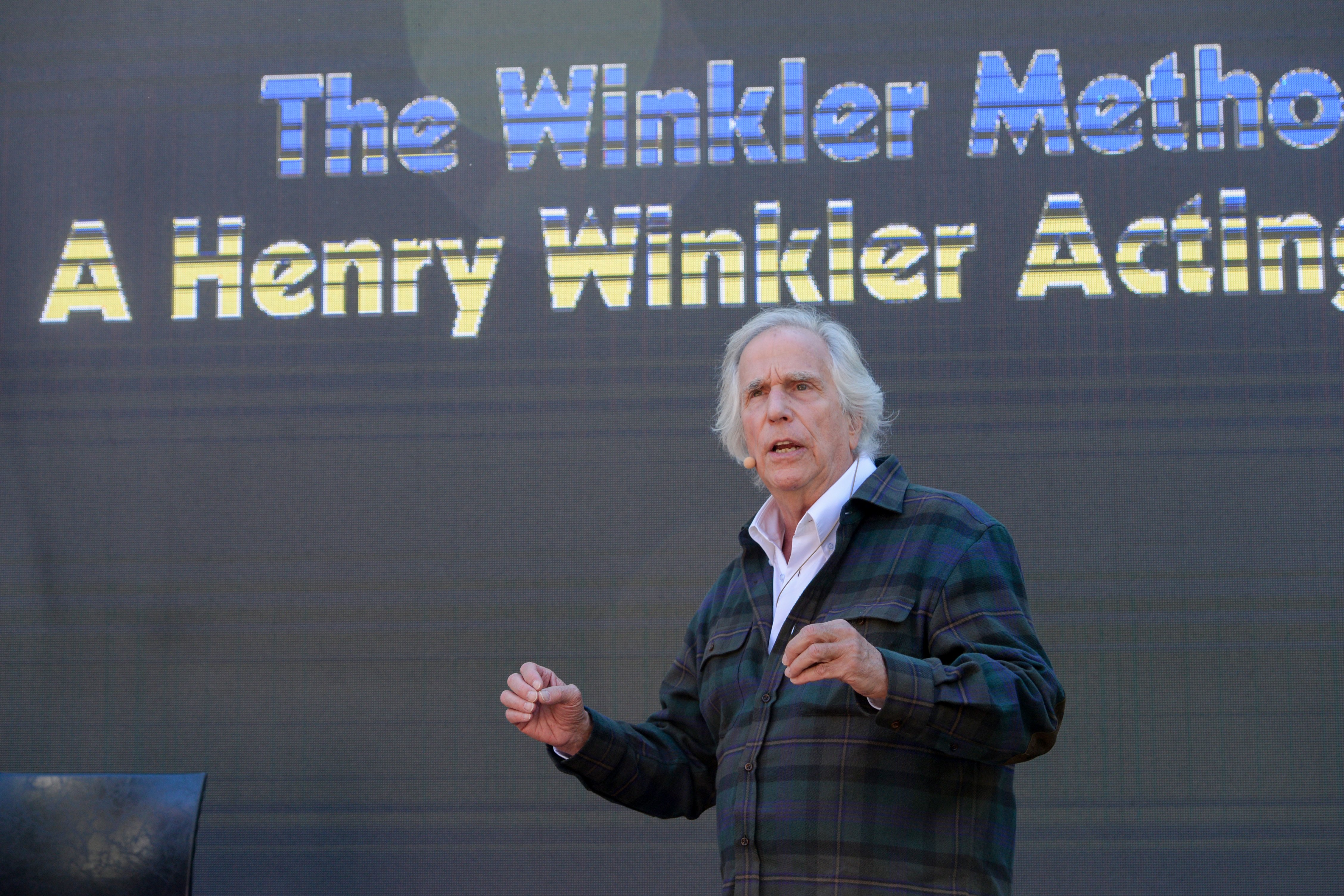 Henry Winkler speaking during The Winkler Method: A Henry Winkler Acting Class at Vulture Festival 2021 at The Hollywood Roosevelt on November 13, 2021 in Los Angeles, California. | Source: Getty Images