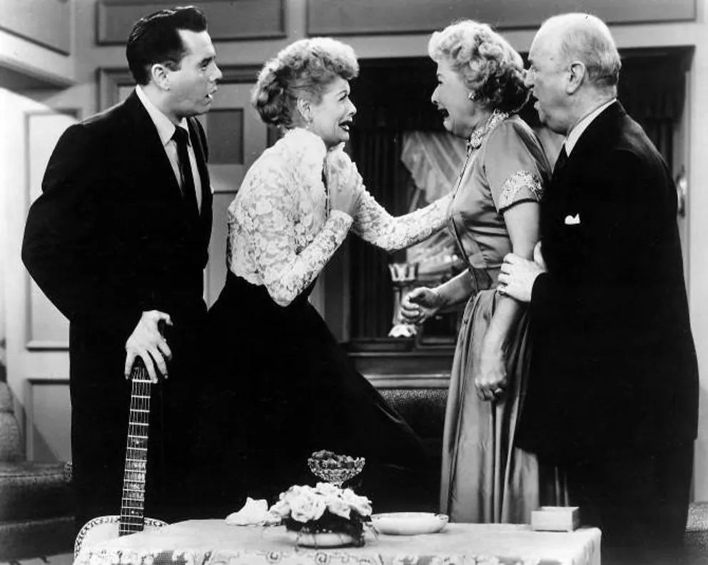 Desi Arnaz, Lucille Ball, Vivian Vance, and William Frawley in "I Love Lucy." I Source: Getty Images.