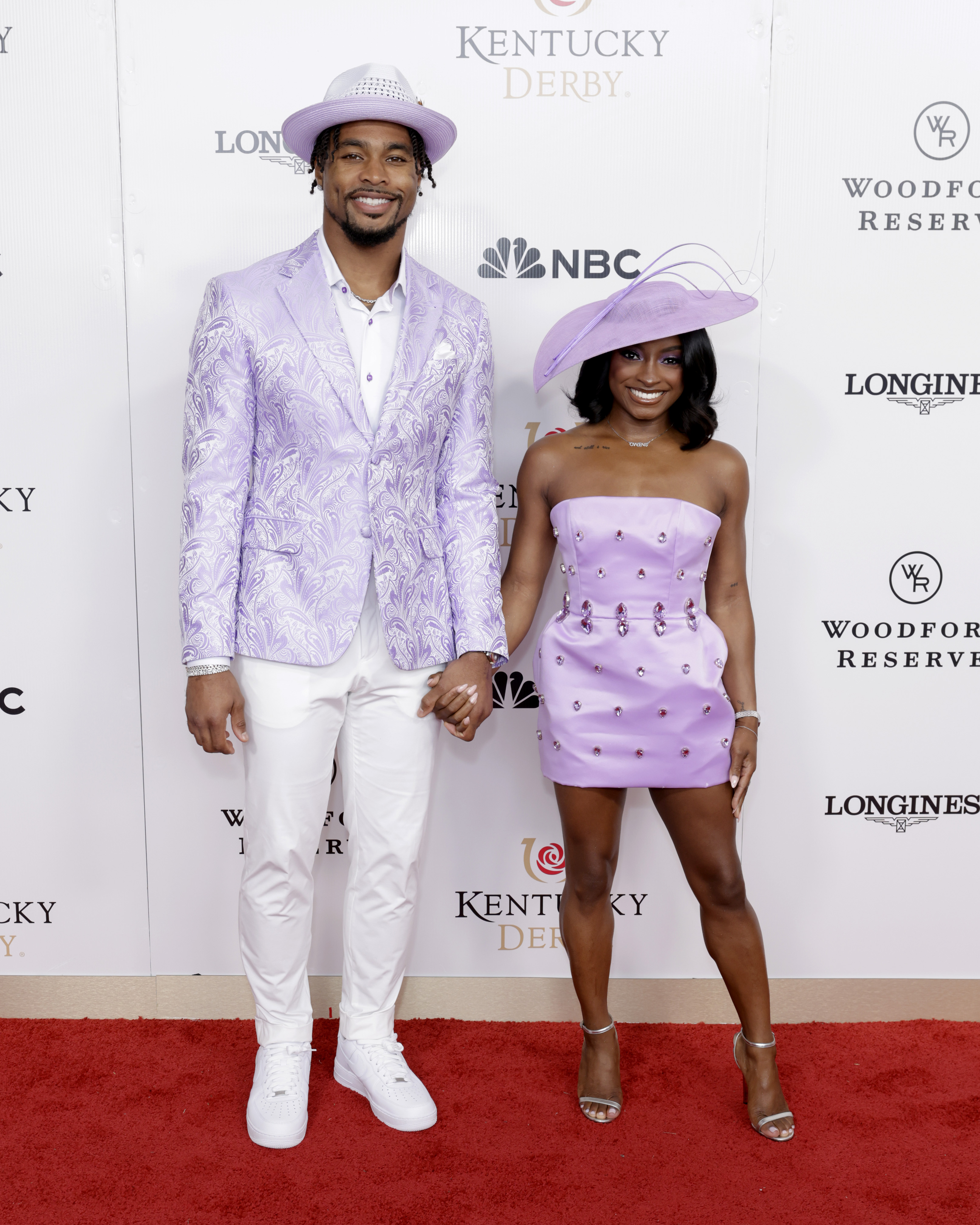 Jonathan Owens and Simone Biles attend Kentucky Derby 151 at Churchill Downs on May 03, 2025 in Louisville, Kentucky. | Source: Getty Images