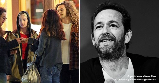 Luke Perry's Son, Ex-Wife, and Fianceé Seen Eating Dinner Together Ahead of the Actor's Funeral