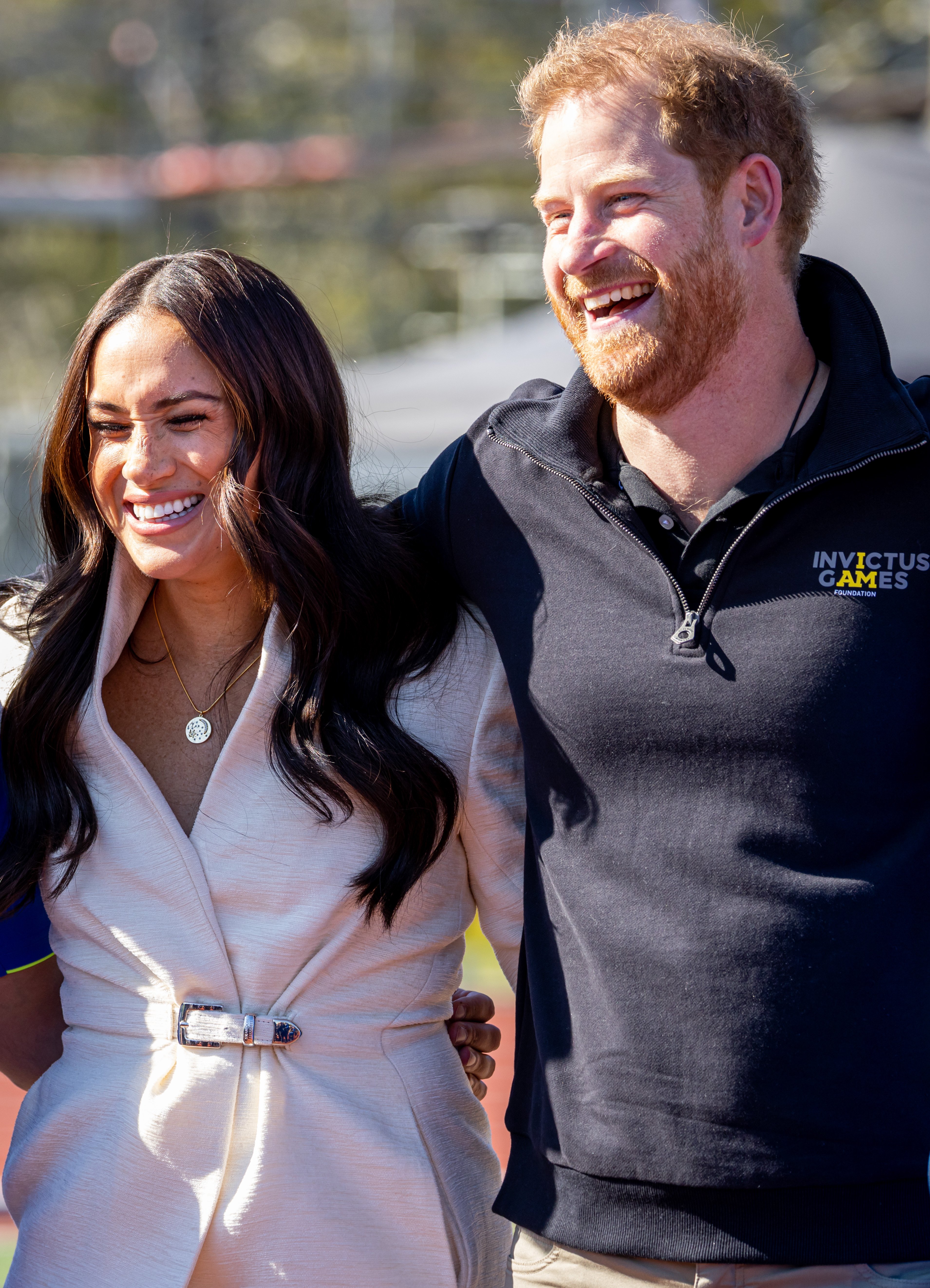 Meghan Markle and Prince Harry at the Invictus Games on April 17, 2022 in The Hague, Netherlands. | Source: Getty Images 
