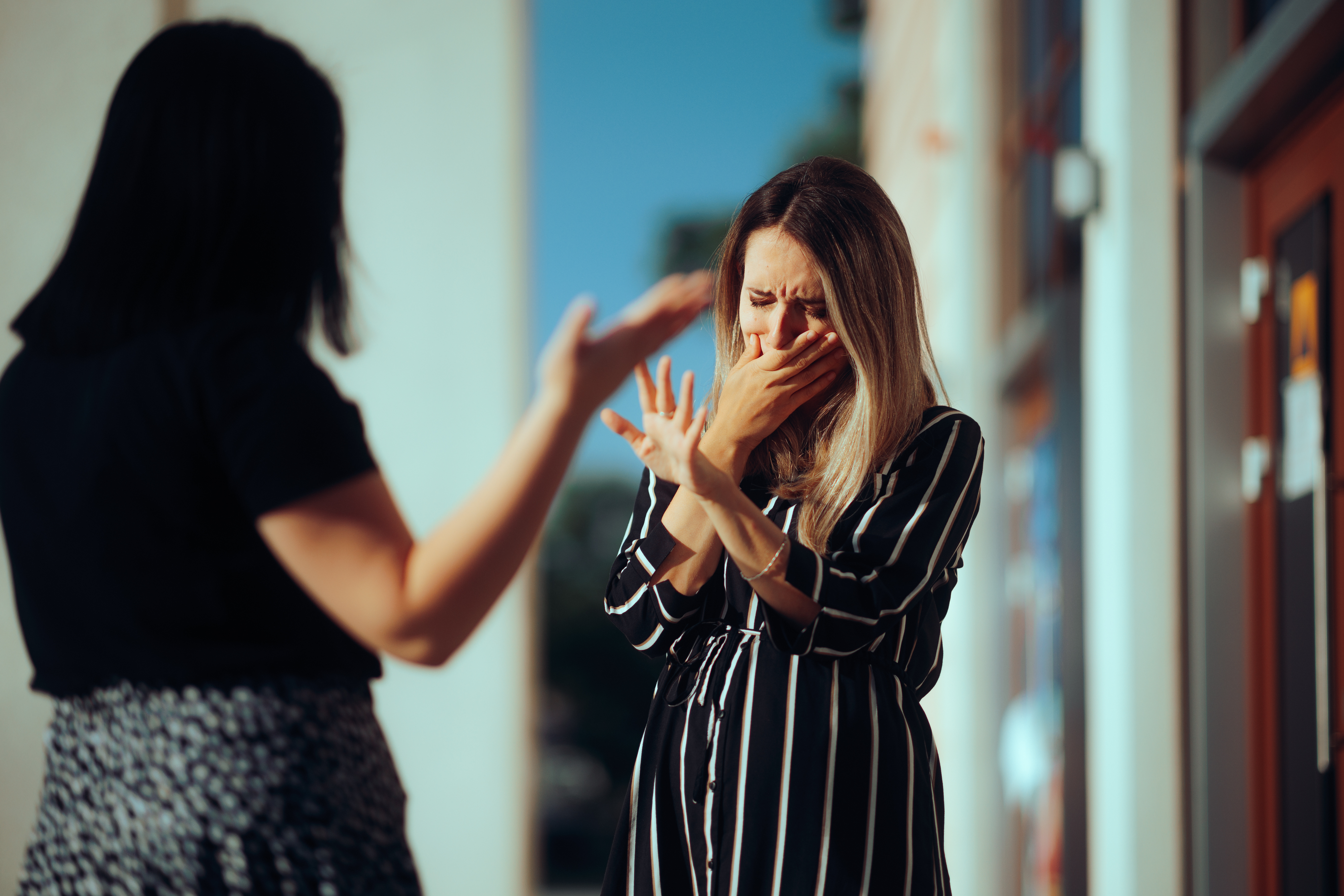Woman Crying Fighting with Her Best Friend Outdoors | Source: Getty Images