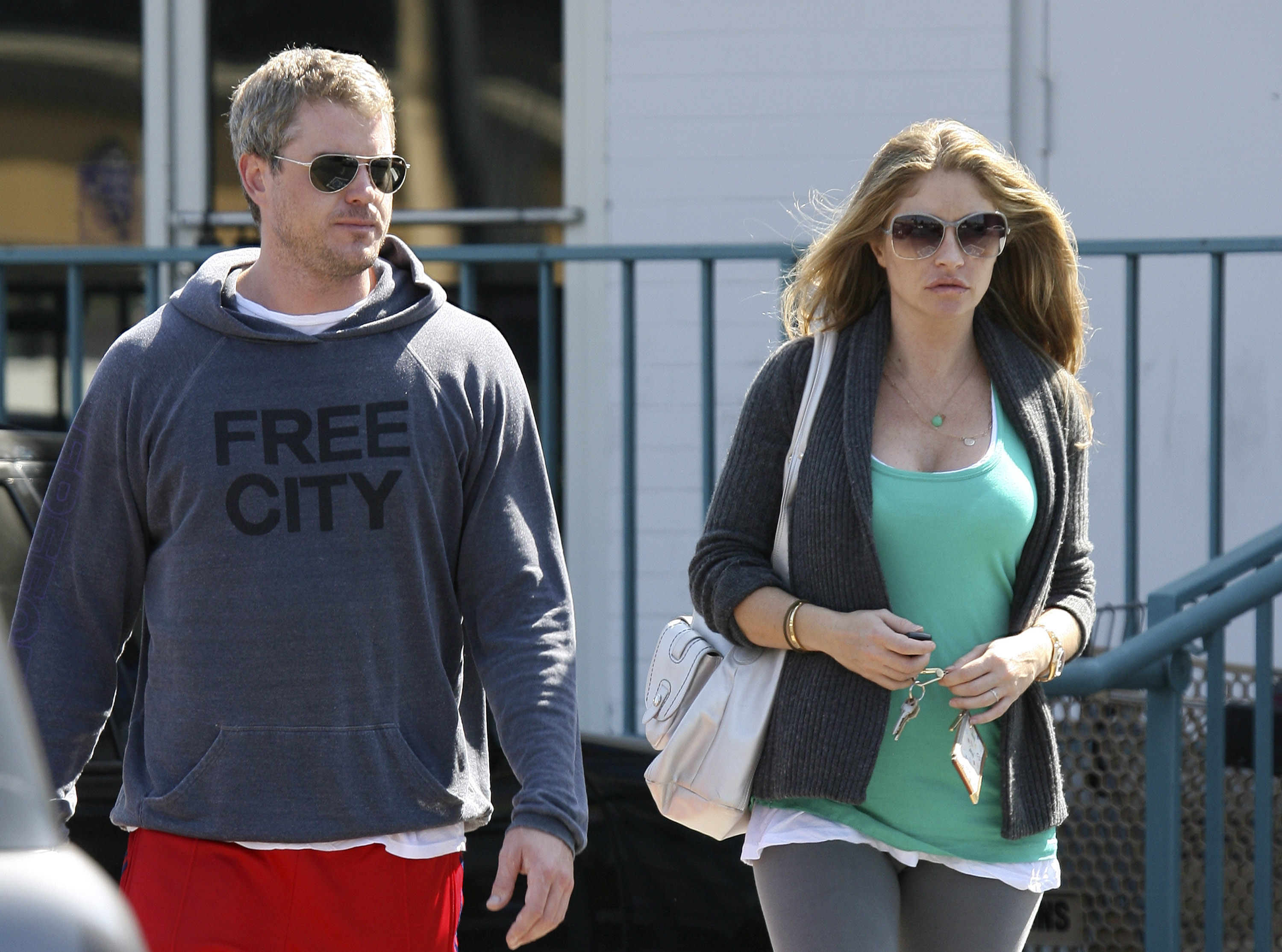 Eric Dane and Rebecca Gayheart spotted out in Los Angeles, California on October 11, 2009. | Source: Getty Images