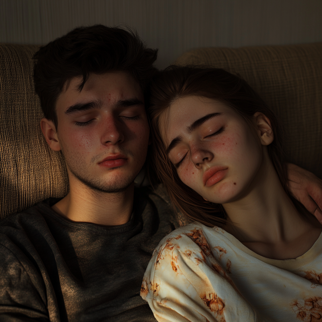 A sad teenage couple | Source: Midjourney