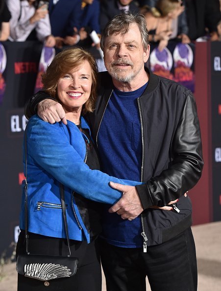 Marilou York and Mark Hamill at Regency Village Theatre on October 07, 2019 in Westwood, California. | Photo: Getty Images