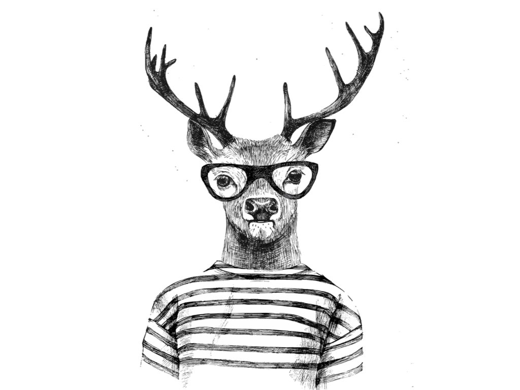 A photo of a deer wearing glasses | Photo: Shutterstock