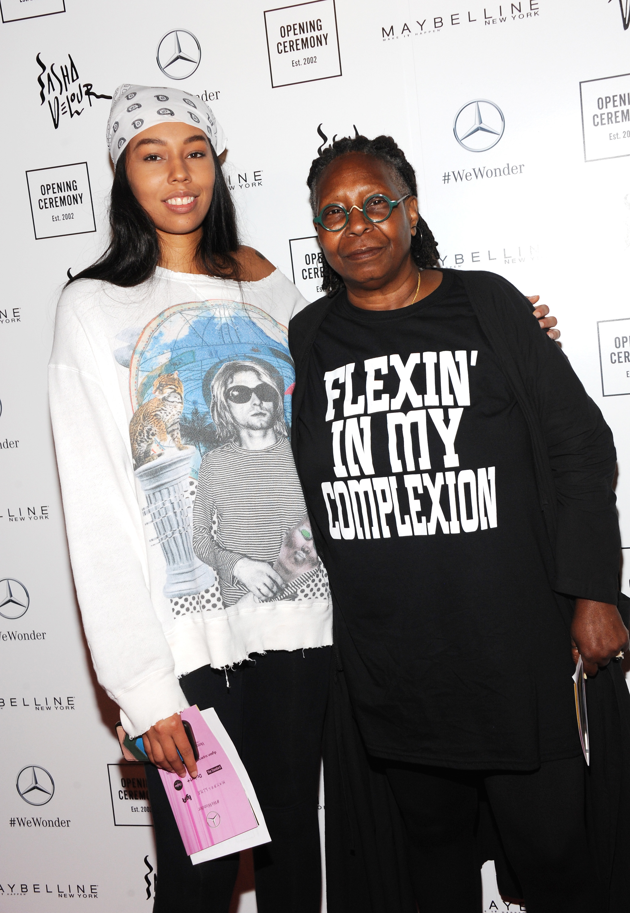 Whoopi Goldberg with her granddaughter, Jerzey Dean at the New York Fashion Week opening ceremony in 2018 | Source: Getty Images