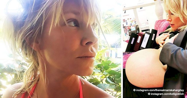  'Law & Order: SVU' Kelli Giddish bares her huge baby bump in a photo shared by Mariska Hargitay