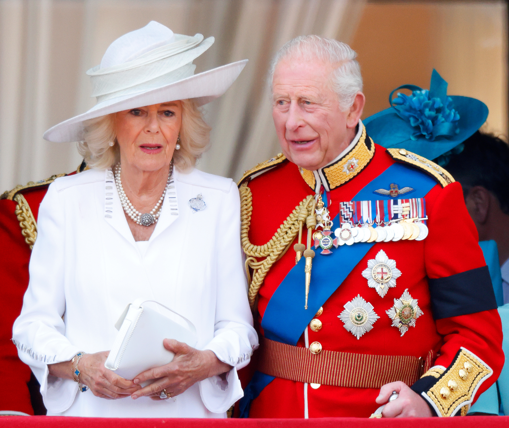 Queen Camilla and King Charles III during Trooping the Colour. | Source: Getty Images