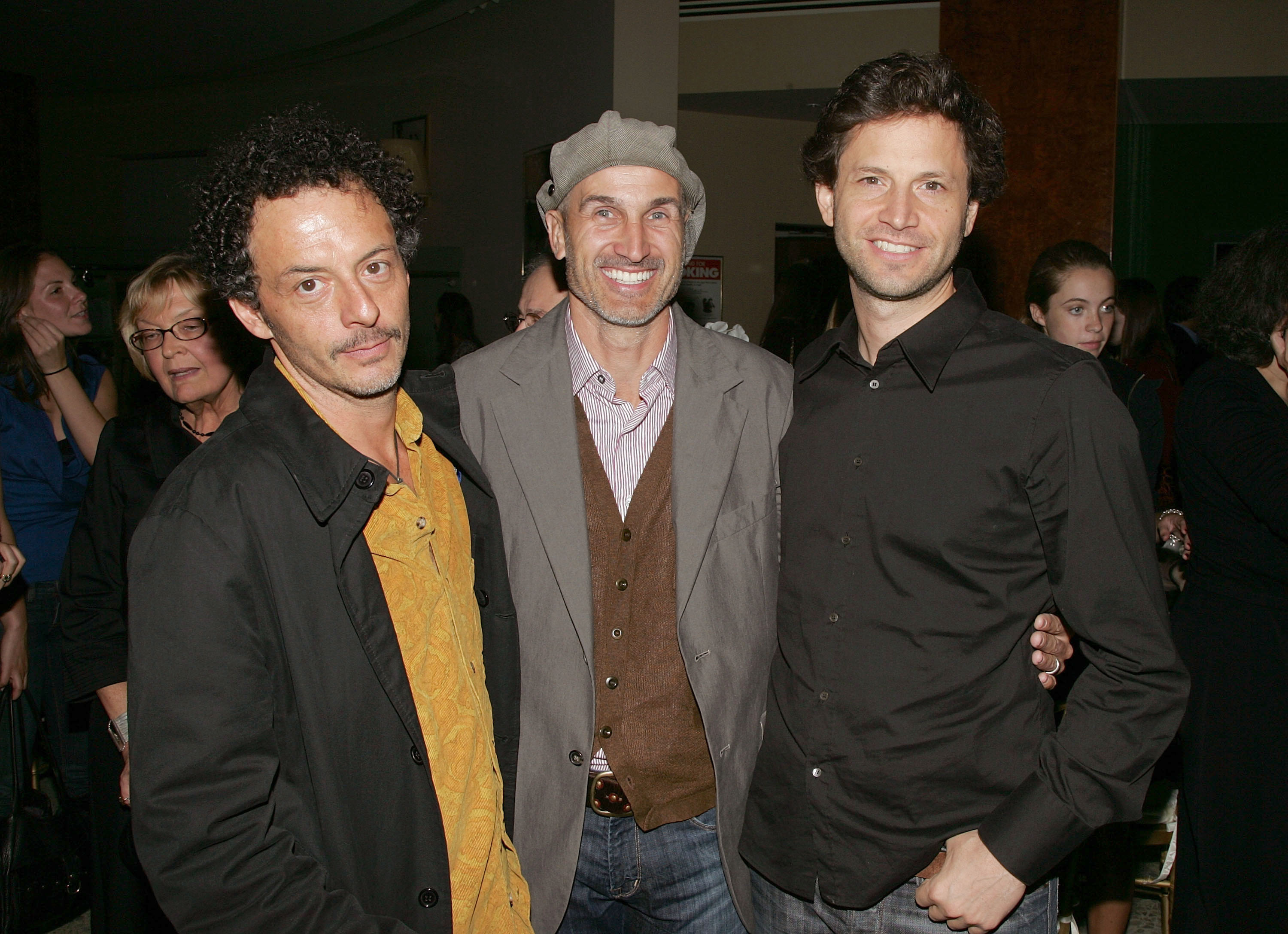 (L) Adam Kimmel,Craig Gillespie and Bennett Miller attend the "Lars and the Real Girl" premiere after party at The Brasserie 8 1/2 on October 3, 2007 in New York City. | Source: Getty Images