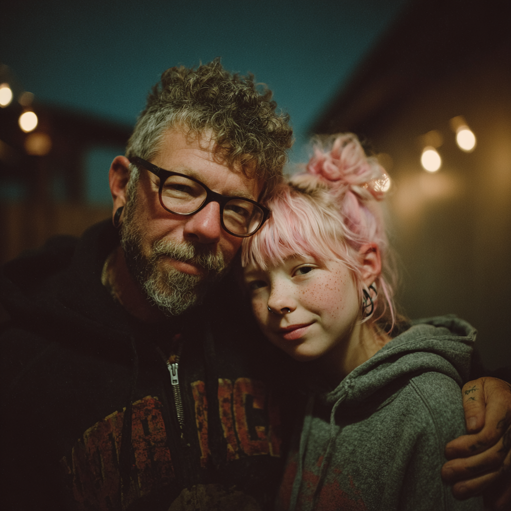 A happy father and daughter | Source: Midjourney